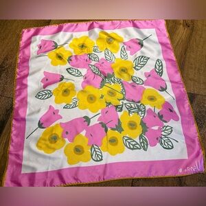 Vintage Vera Pink and Yellow Floral Scarf
